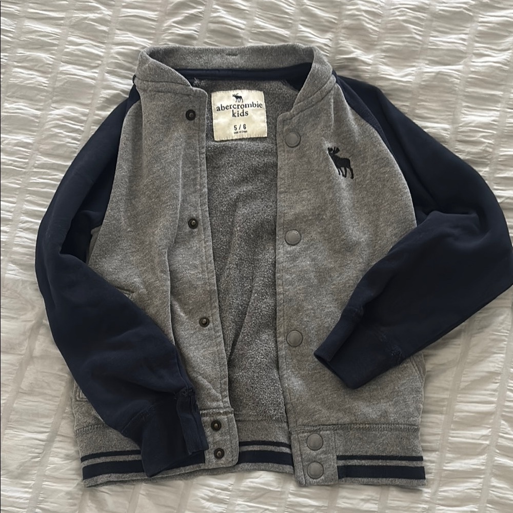 Abercrombie Kids Gray and Navy Jacket